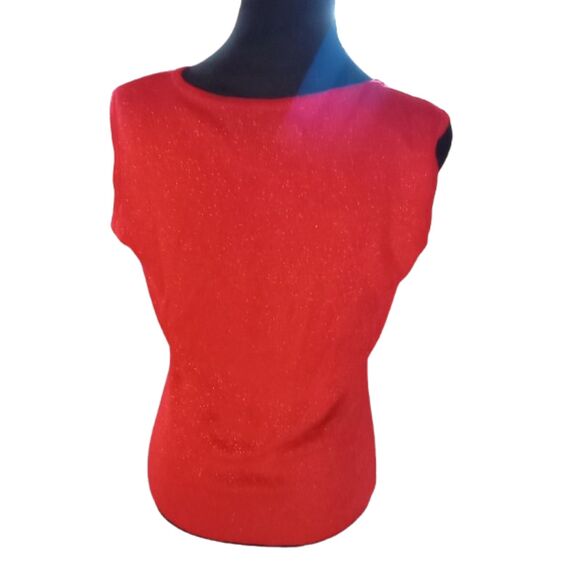 Joseph A. Qu'est-est Silk Women's Size Large sparkly Silk Top with Sweater - Picture 3 of 8